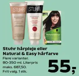 Kvickly Stuhr hårpleje eller natural & easy hårfarve tilbud