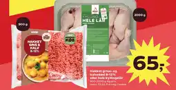 Kvickly Hakket grise- og kalvekød 8-12% eller hele kyllingelår tilbud