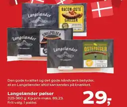 Kvickly Langelænder pølser tilbud