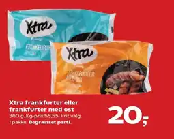 Kvickly XTRA Frankurter eller frankturter med ost tilbud