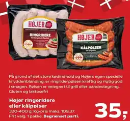 Kvickly Højer ringeridere eller kålpølser tilbud