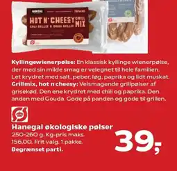 Kvickly Hanegal økologiske pølser tilbud