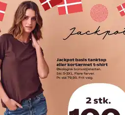 Kvickly Jackpot basis tanktop eller kortærmet t-shirt tilbud