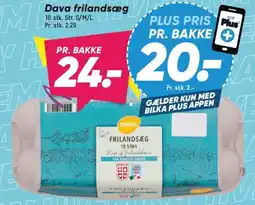 Bilka DAVA Frilandsæg tilbud