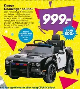 Bilka Dodge Challenger politibil tilbud