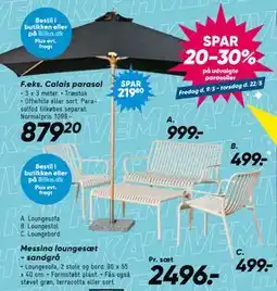 Bilka Calais parasol tilbud