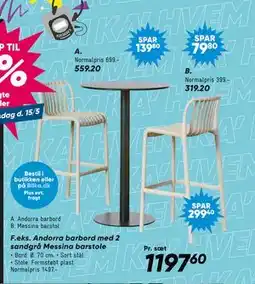 Bilka Andorra barbord tilbud