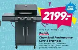 Bilka Char-Broil Performance Core 3 brænder tilbud
