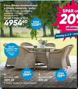 Bilka Albany havestol tilbud