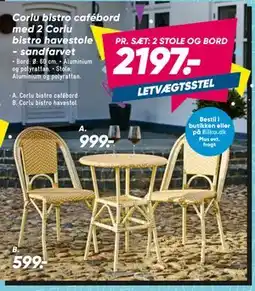 Bilka Corlu bistro cafébord tilbud
