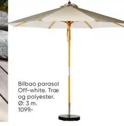 Bilka Bilbao parasol Off-white tilbud