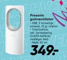 Bilka Prosonic gulvventilator tilbud