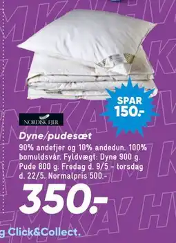 Bilka Dyne/pudesæt tilbud