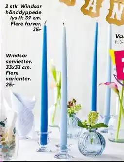 Bilka 2 stk. Windsor hånddyppede lys tilbud