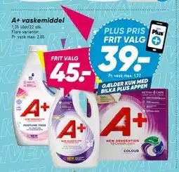 Bilka A+ vaskemiddel tilbud