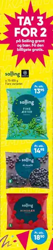 Bilka TA’ 3 FOR 2 på Salling grønt og bær tilbud