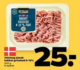 Netto Velsmag dansk hakket grisekød 8-12% tilbud