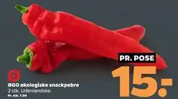 Netto ØGO økologiske snackpebre tilbud