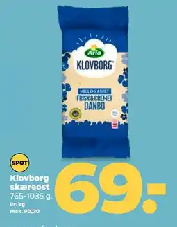 Netto Klovborg skæreost tilbud