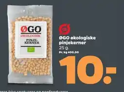 Netto ØGO økologiske pinjekerner tilbud