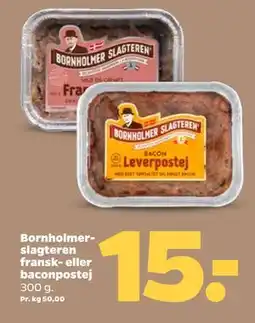 Netto Bornholmerslagteren fransk- eller baconpostej tilbud