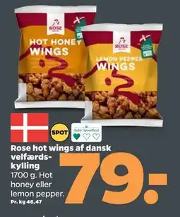 Netto Rose hot wings af dansk velfærdskylling tilbud