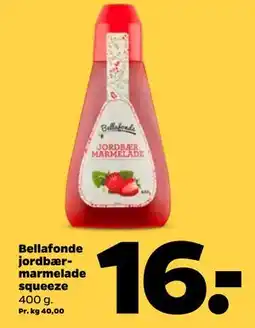 Netto Bellafonde jordbærmarmelade squeeze tilbud