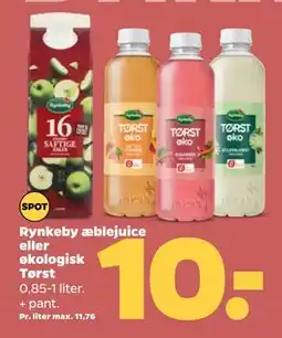 Netto Rynkeby æblejuice eller økologisk Tørst tilbud