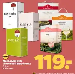 Netto Mucho Mas eller Lindeman’s Bag-in-Box tilbud