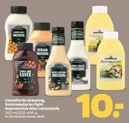 Netto Chestfords dressing, Salatmesteren light mayonnaise eller remoulade tilbud