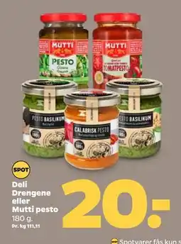 Netto Deli Drengene eller Mutti pesto tilbud