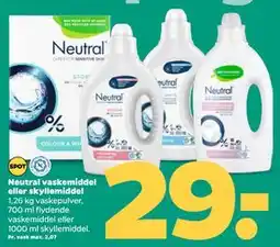 Netto Neutral vaskemiddel eller skyllemiddel tilbud