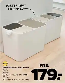 Netto Affaldsspand med 3 rum tilbud