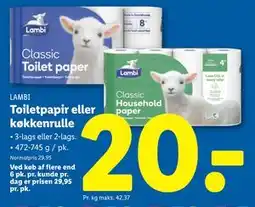 Lidl Toiletpapir eller køkkenrulle tilbud