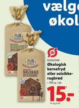 Lidl Økologisk kernefryd eller solsikkerugbrød tilbud