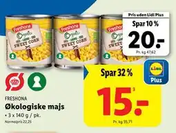 Lidl Økologiske majs tilbud