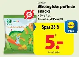 Lidl Økologiske puffede snacks tilbud