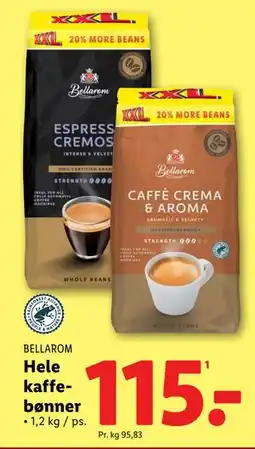 Lidl Hele kaffebønner tilbud