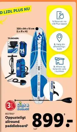 Lidl Oppusteligt allround paddleboard¹ tilbud