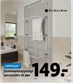 Lidl Sammenklappeligt tørrestativ til dør tilbud