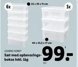 Lidl Sæt med opbevaringsbokse inkl. låg tilbud