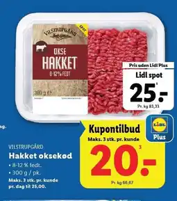 Lidl Hakket oksekød tilbud