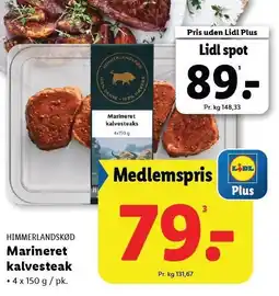 Lidl Marineret kalvesteak tilbud