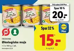 Lidl Økologiske majs tilbud