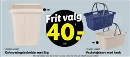 Lidl Opbevaringsbeholder med låg eller Vasketøjskurv med hank tilbud
