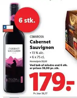 Lidl Cabernet Sauvignon - 6 stk tilbud