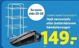 Lidl Højt tørrestativ eller batteridreven håndstøsvuger tilbud