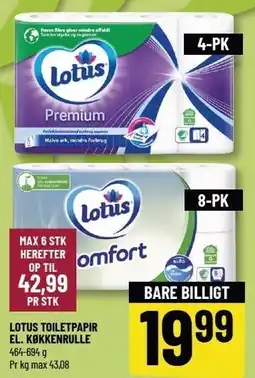 Løvbjerg LOTUS TOILETPAPIR EL. KØKKENRULLE tilbud