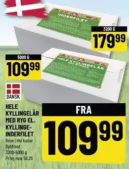 Løvbjerg HELE KYLLINGELÅR MED RYG EL. KYLLINGEINDERFILET tilbud
