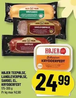 Løvbjerg HØJER TEEPØLSE, LANDLEVERPØLSE, SARDEL EL. KRYDDERFEDT tilbud